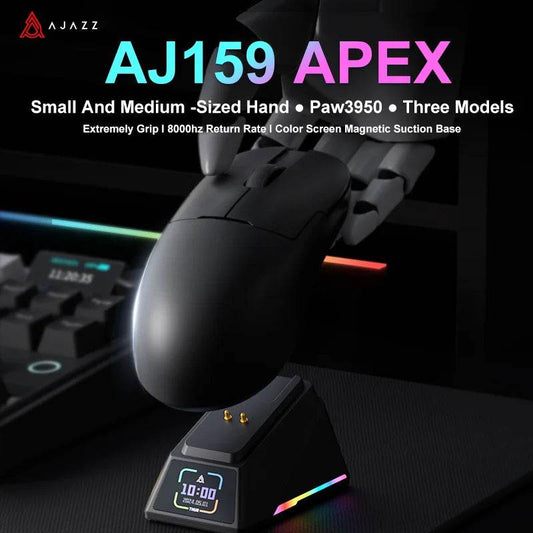 AJAZZ AJ159 APEX Mouse Gamer Wireless cu RGB și Încărcare Magnetică - Venduqo