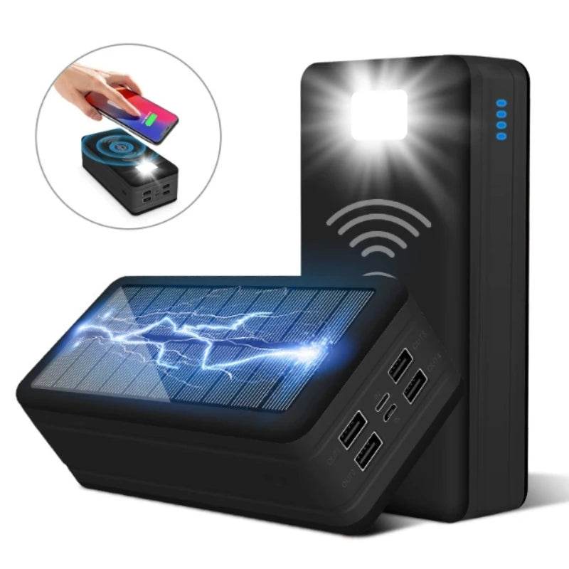 Baterie Externă Solară 300000mAh cu 4 Porturi USB - Venduqo