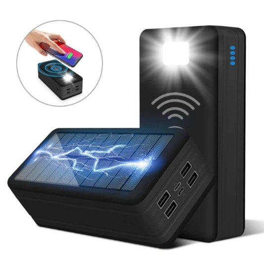 Baterie Externă Solară 300000mAh cu 4 Porturi USB - Venduqo