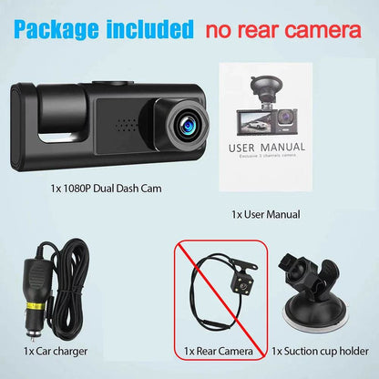 Cameră Auto Dash Cam 2/3 Canale 1080P cu Cameră Spate - Venduqo