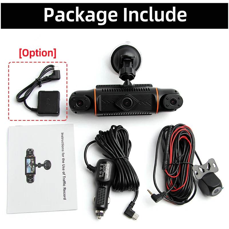 Cameră Dash 2K 1080P cu GPS, WiFi, Monitorizare Parcări, 4CH - Venduqo