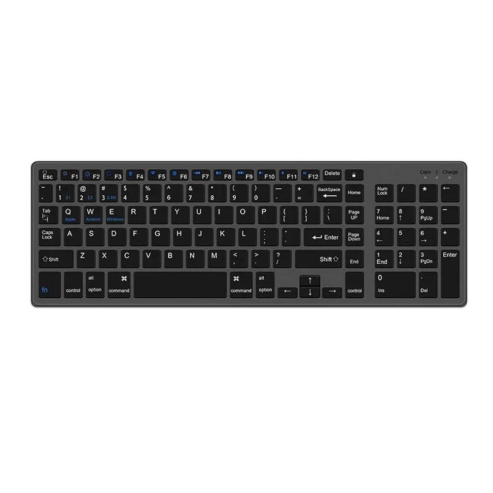 Tastatură Bluetooth Duală 2.4G Wireless, 102 Taste, USB C - Venduqo