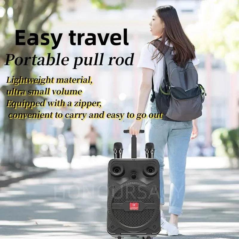 Boxa Bluetooth 1200W P.M.P.O cu Microfon Dual pentru Karaoke - Venduqo