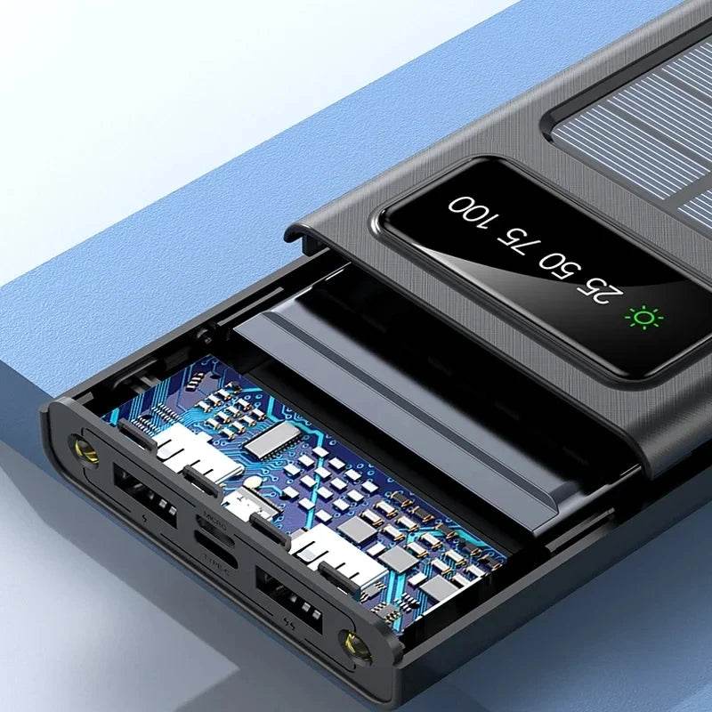 Power Bank Solar Lenovo 200000mAh cu Cablu Integrat - Venduqo