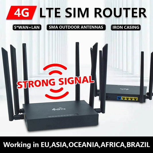 Router 4G LTE OPTFOCUS cu Antene SMA pentru Exterior - Venduqo
