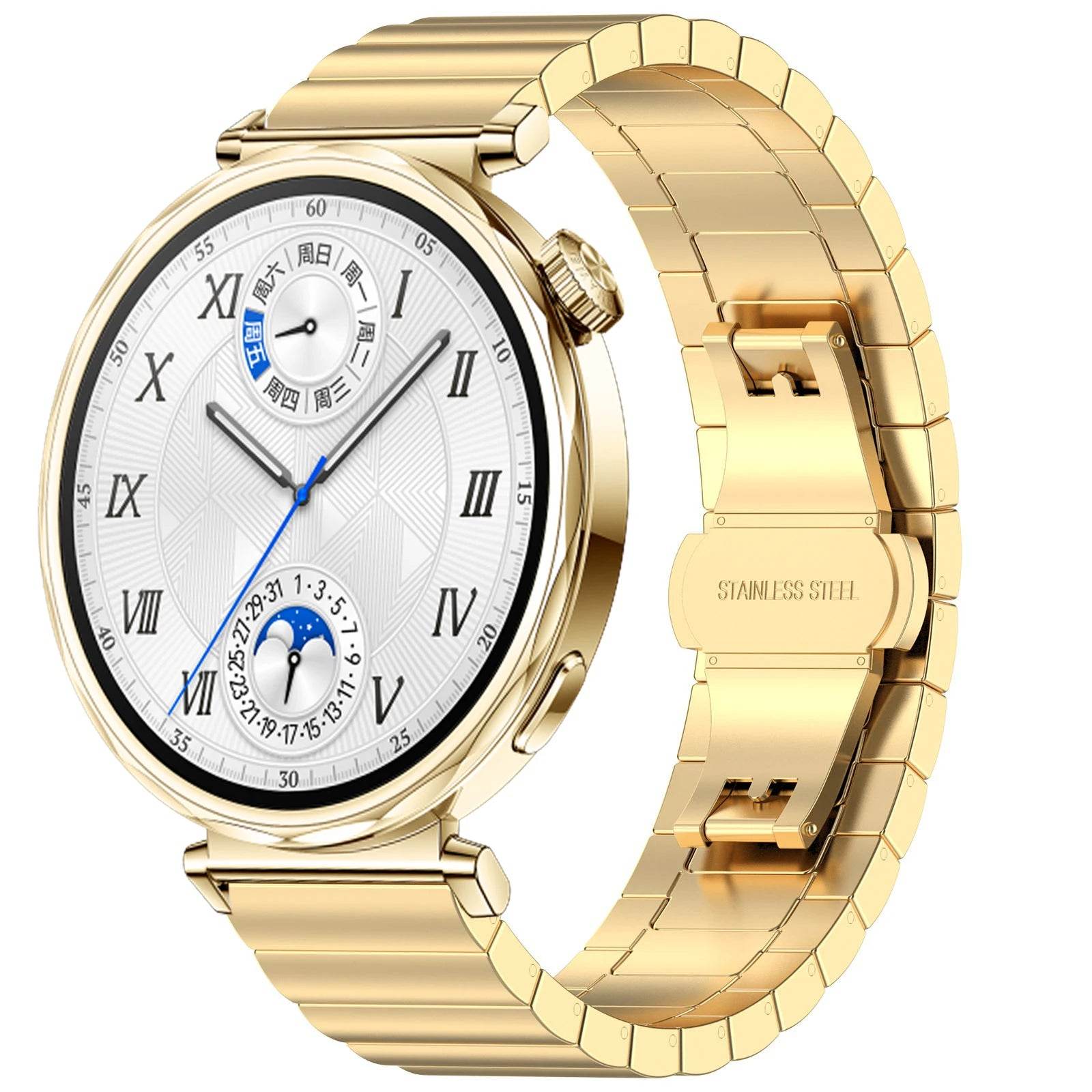 Brățară Metalică din Oțel Inoxidabil de 18mm pentru Huawei Watch GT5 Pro/GT4 - Venduqo