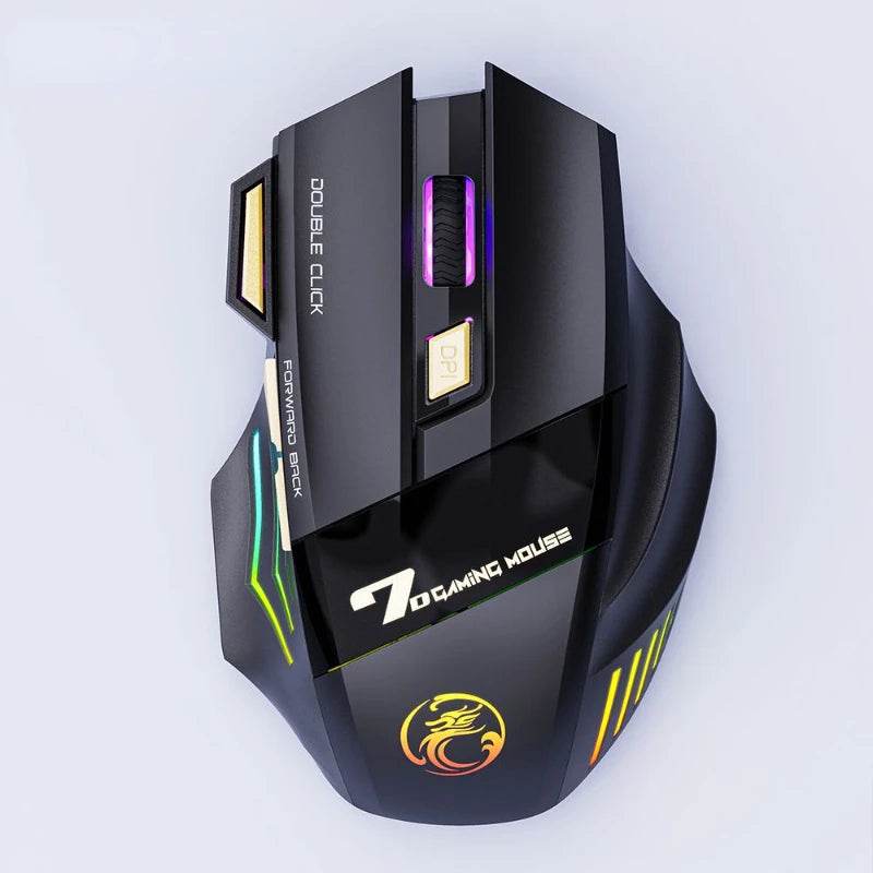 Mouse Wireless Silent cu Iluminare LED - Venduqo
