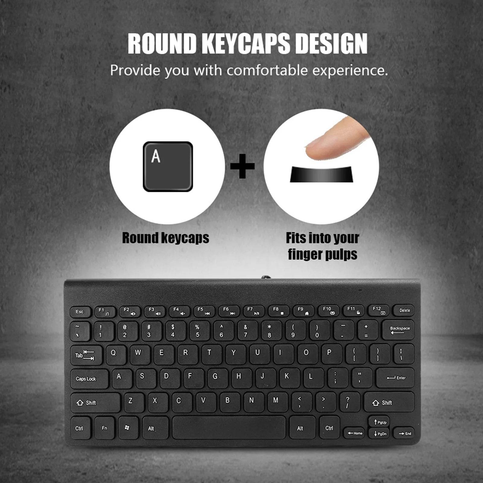 Set Combo Tastatur USB Ultra Subțire și Mouse Optic pentru PC - Venduqo