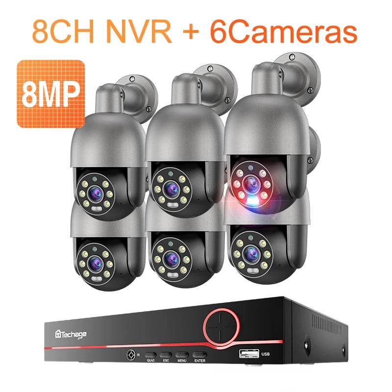 Sistem de Supraveghere Techage 4K 8MP H.265 8CH PoE NVR - Venduqo