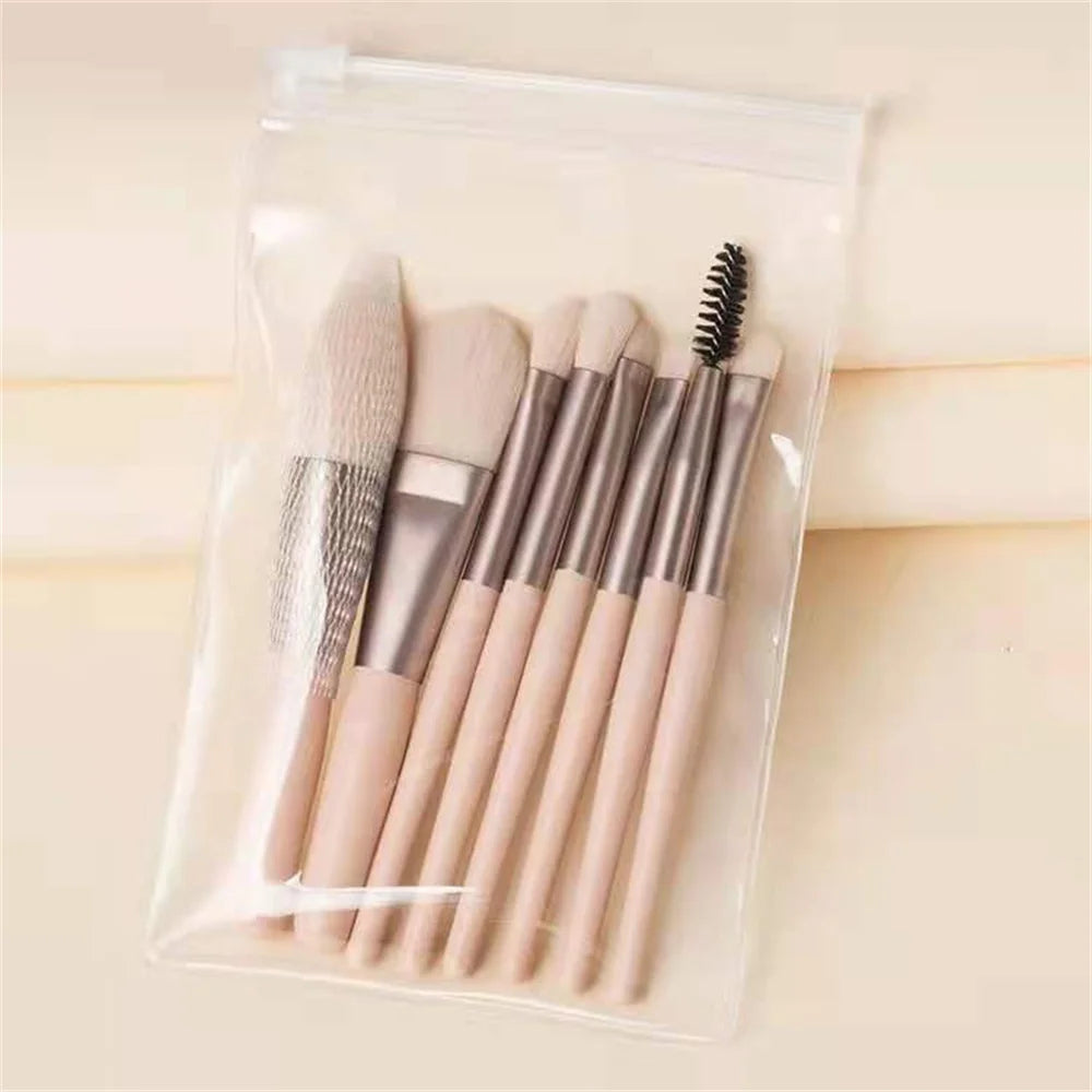 Set 8 Piese Pensule Machiaj pentru Fond de Ten, Blush, Eyeliner