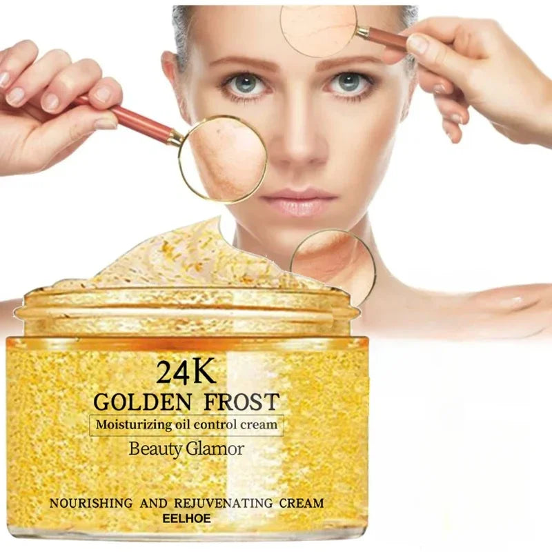 Crema de Față cu Aur 24K - Fermitate, Anti-îmbătrânire, Hidratantă