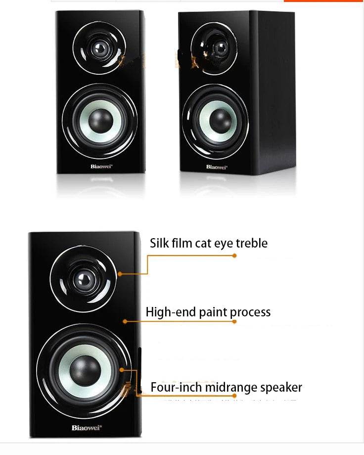 Boxă Stereo 3D din Lemn de 4 Inchi pentru Home Theater - Venduqo