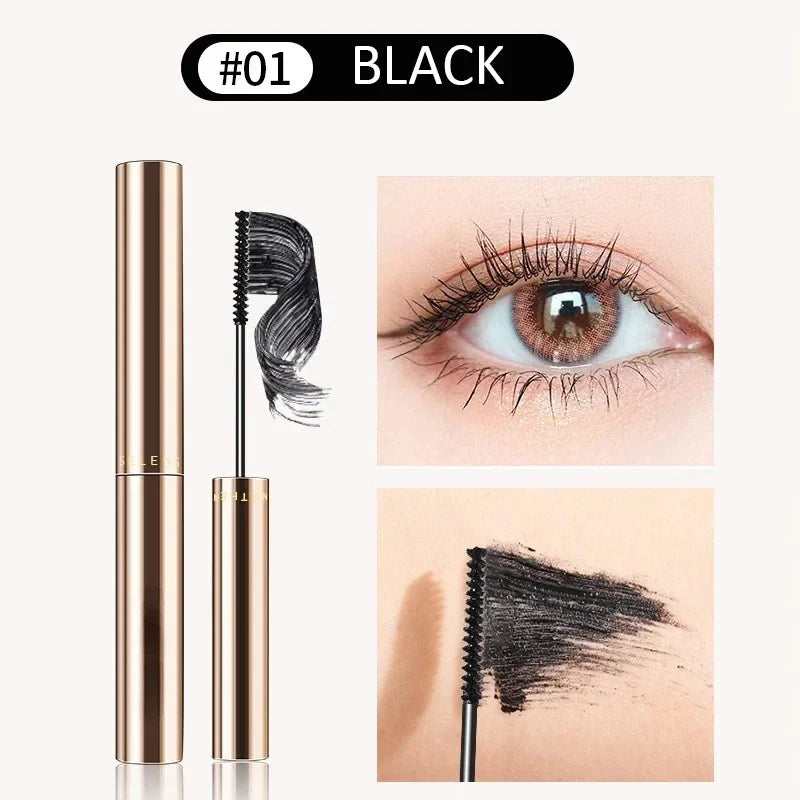 Mascara Waterproof 4D cu Fibre de Mătase - Curl & Volum