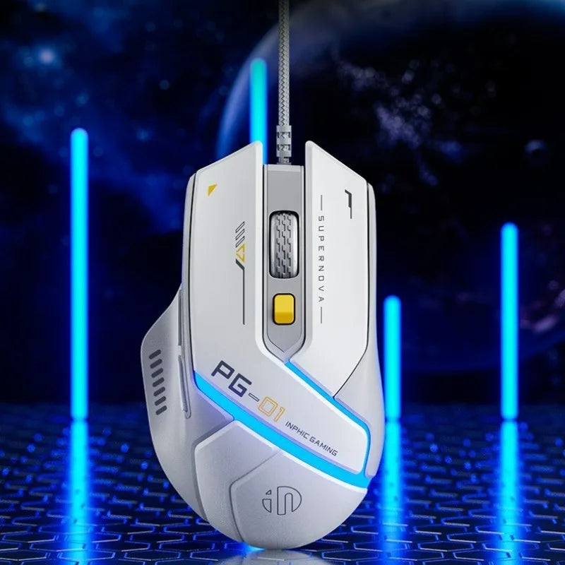 Mouse Gaming Wired Inphic PG1 cu RGB și Macro