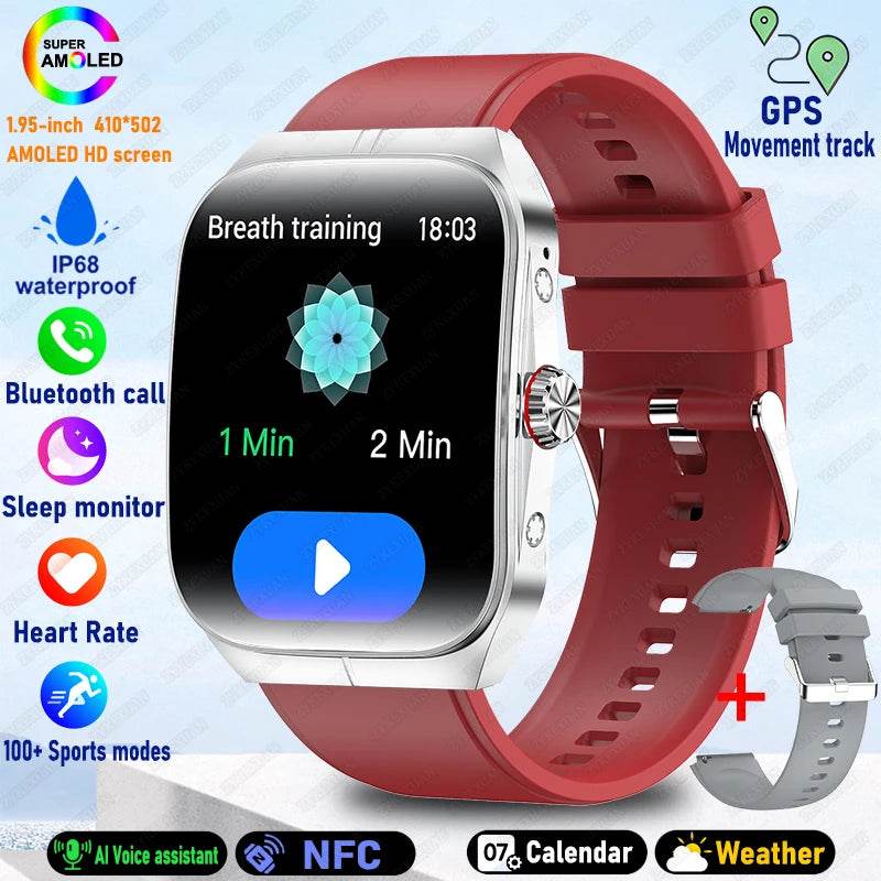 Ceas inteligent BOXUXING pentru bărbați și femei, Bluetooth, sportiv, rezistent la apă - Venduqo