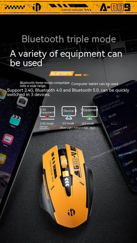 Mouse Bluetooth Inphic A9 2.4G Silent pentru Gaming - Venduqo