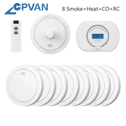 CPVAN Alarma Wireless Interconectată Fum, Căldură & Monoxid de Carbon