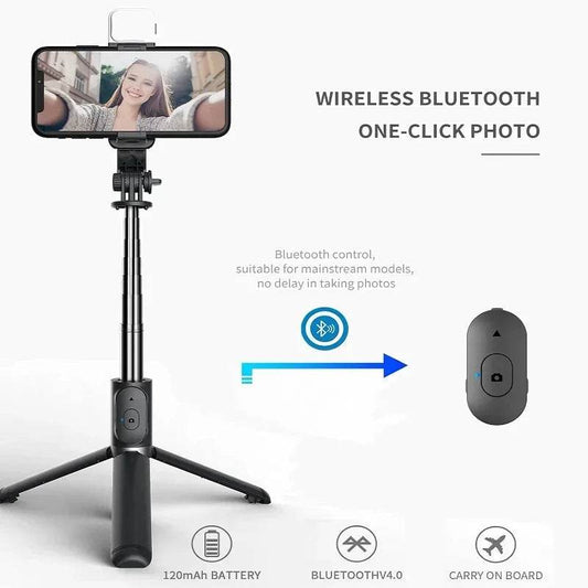 Xiaomi Mijia Selfie Stick cu Lumină LED și Trepied Extins - Venduqo