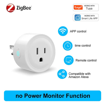 Priza Inteligentă Tuya 16A Zigbee WiFi - Control Vocal