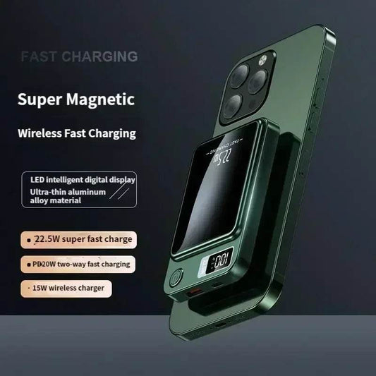 Baterie externă magnetică 50000mAh - Încărcare rapidă wireless - Venduqo