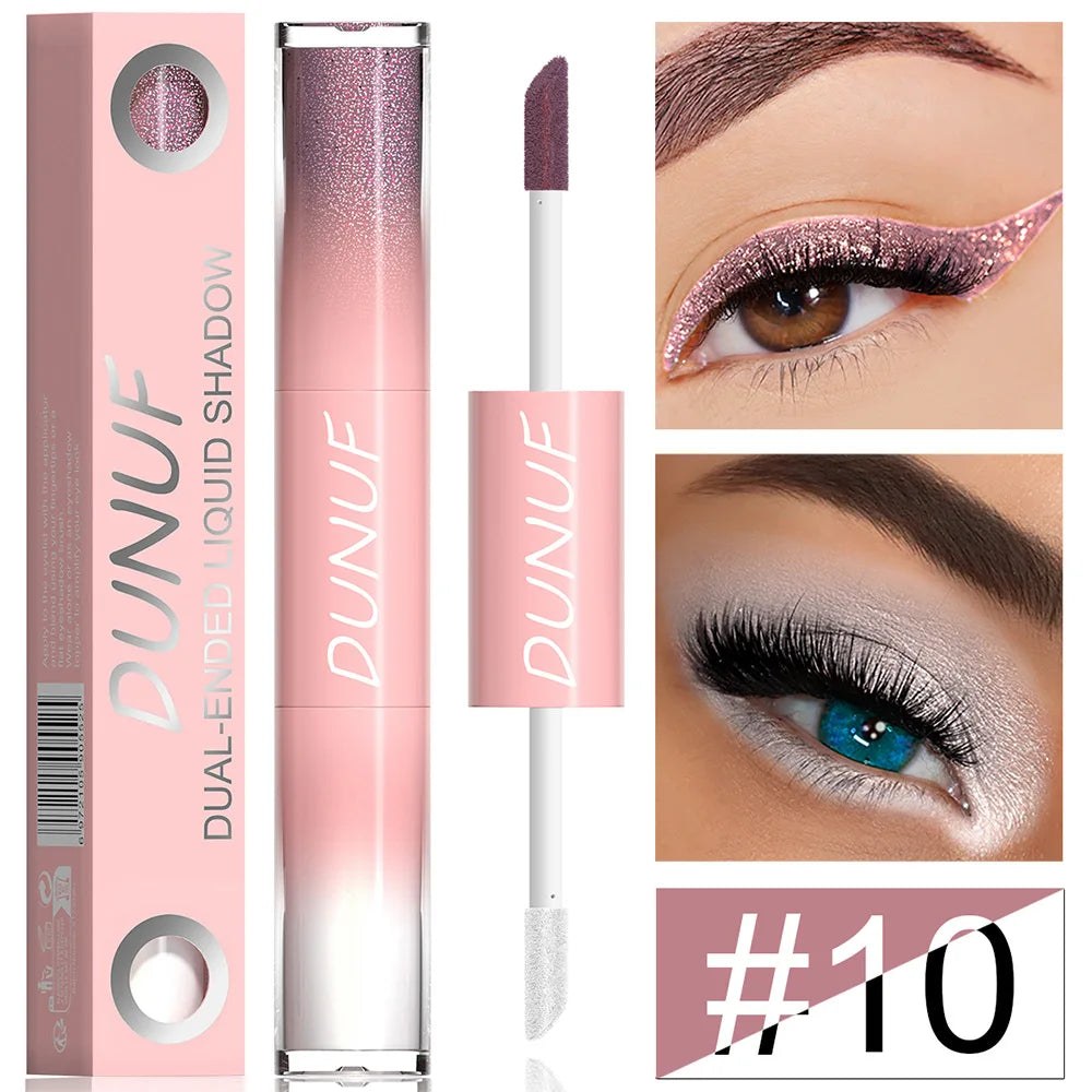 DUNUF 2 IN 1 Fard de Pleoape Dublu cu Glitter