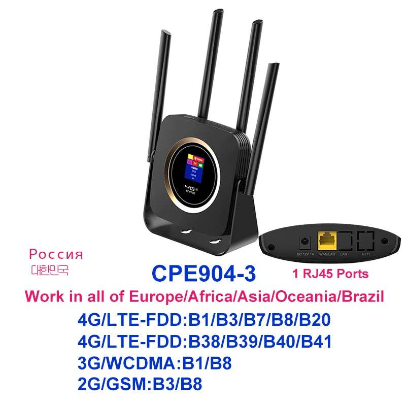 Router 4G TIANJIE cu SIM, Modem LTE, Hotspot Mobil Wi-Fi - Venduqo