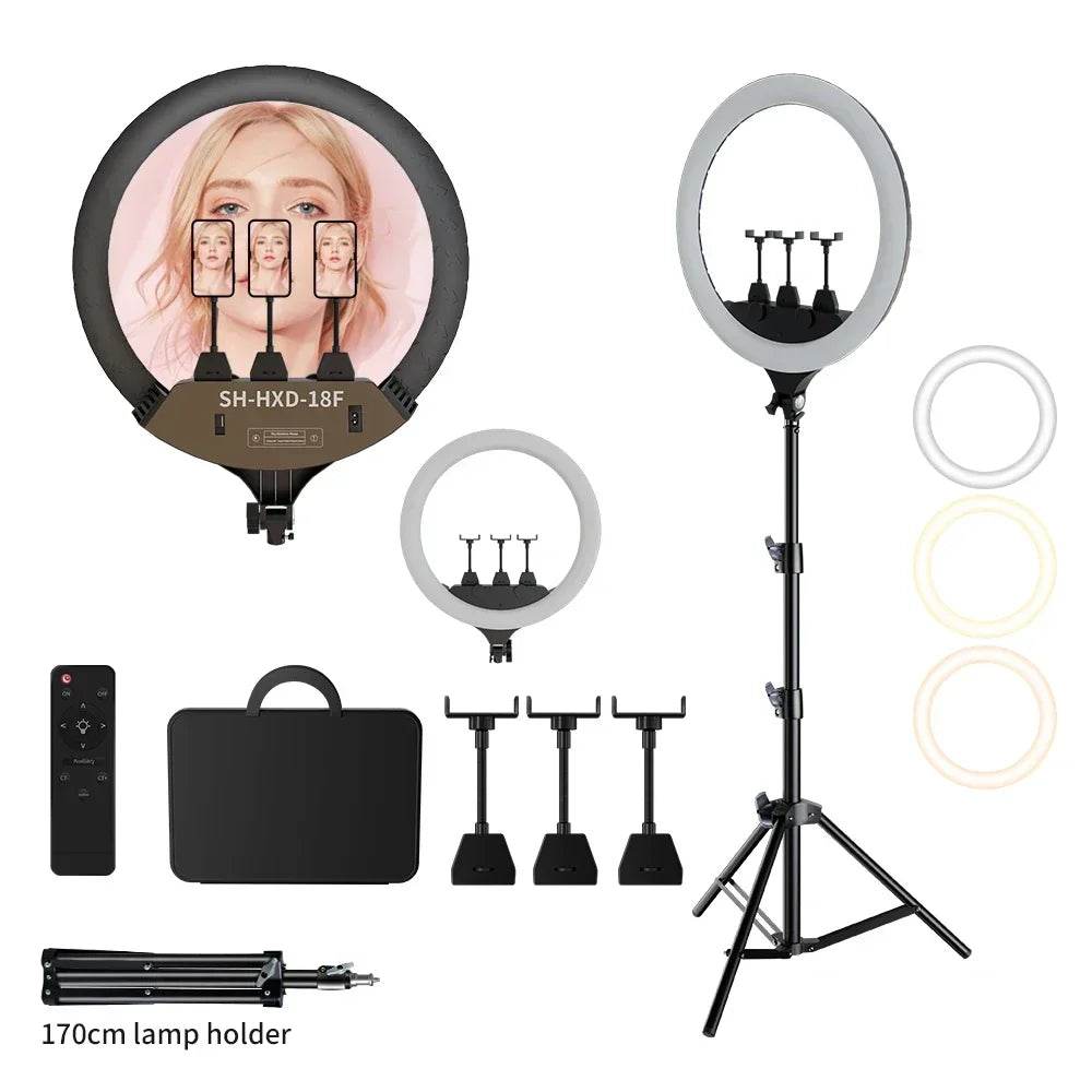 Kit de iluminare cu inel SH de 18 inci cu suport pentru telefon - Venduqo