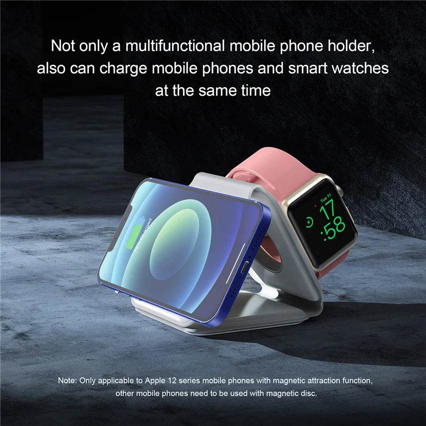 VIKEFON 3 în 1 Încărcător Magnetic Portabil pentru iPhone 15 - Venduqo