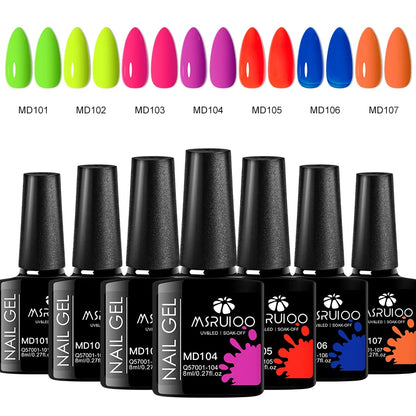 Set 7 Oje Gel UV pentru Manichiură – Design DIY