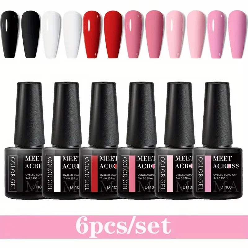 Set 6pc Oje Gel Color Clasice pentru Manichiură