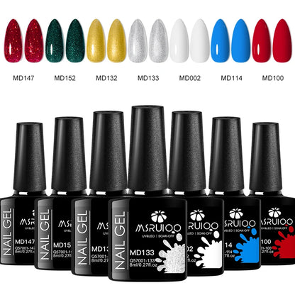 Set 7 Oje Gel UV pentru Manichiură – Design DIY