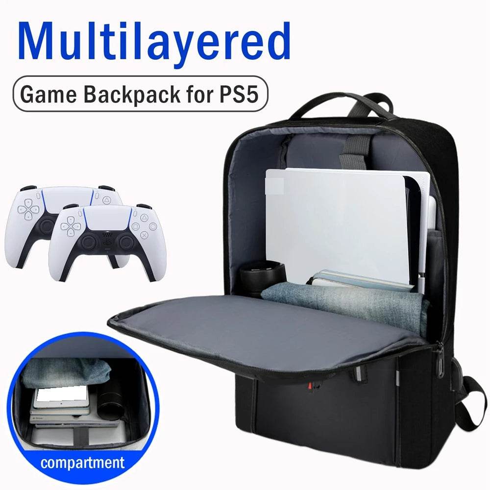 Rucsac pentru Consola de Jocuri PlayStation 5 cu Port USB - Venduqo