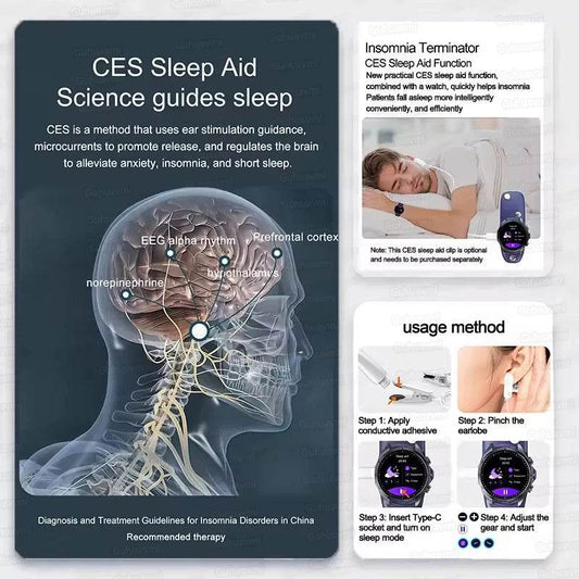 Ceas inteligent medical de grad 2025 pentru bărbați cu tratament laser - Venduqo