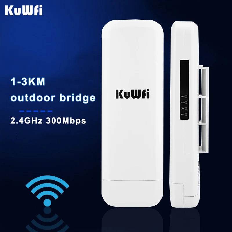 Repeater WiFi KuWFi 300Mbps 2.4G Outdoor - Venduqo