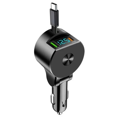 Încărcător Auto Rapid USB C PD 30W cu Display Tensiune