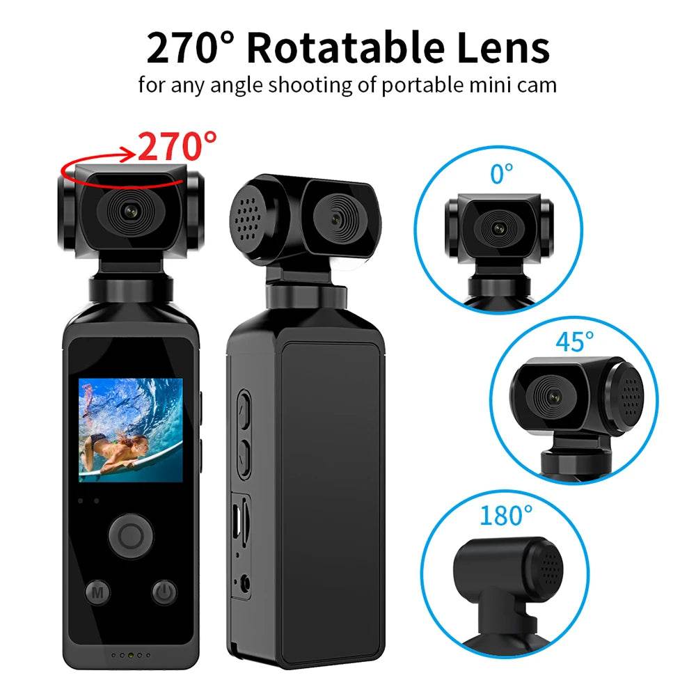 Cameră Mini HD 1080P 4K WiFi Rotativă 270° cu Carcasă Waterproof - Venduqo