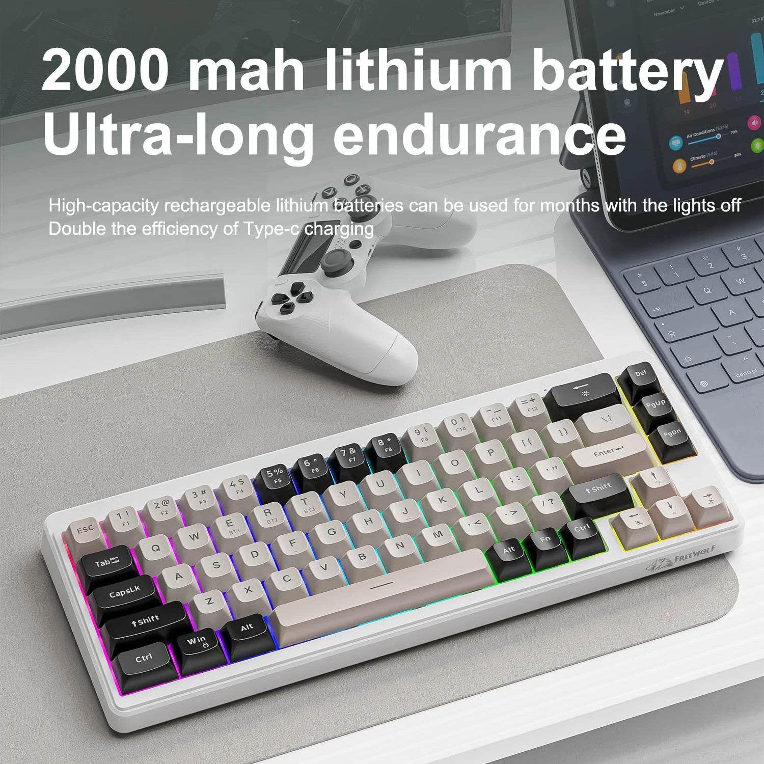 Tastatură Wireless cu Conexiune Multidevice - Venduqo