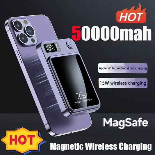 Bancă de alimentare wireless rapidă portabilă 50000mAh pentru iPhone 12/13/14 Pro Max - Venduqo