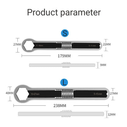 Set Chei Reglabile Multifuncționale din Oțel Carbon