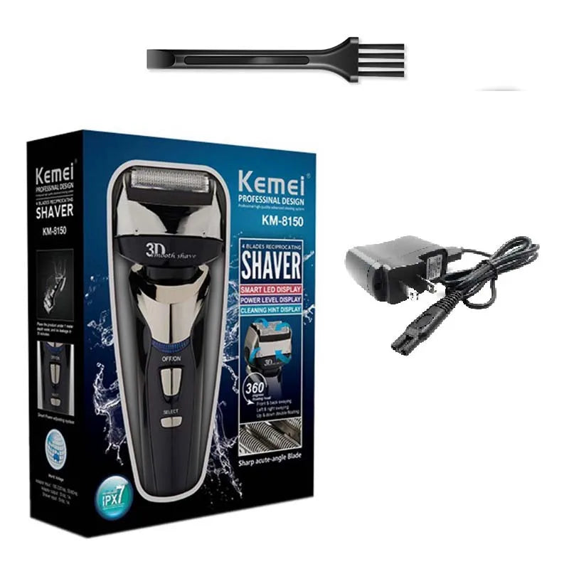 Kemei 4-Blade Electric Shaver pentru Barbă și Stubble