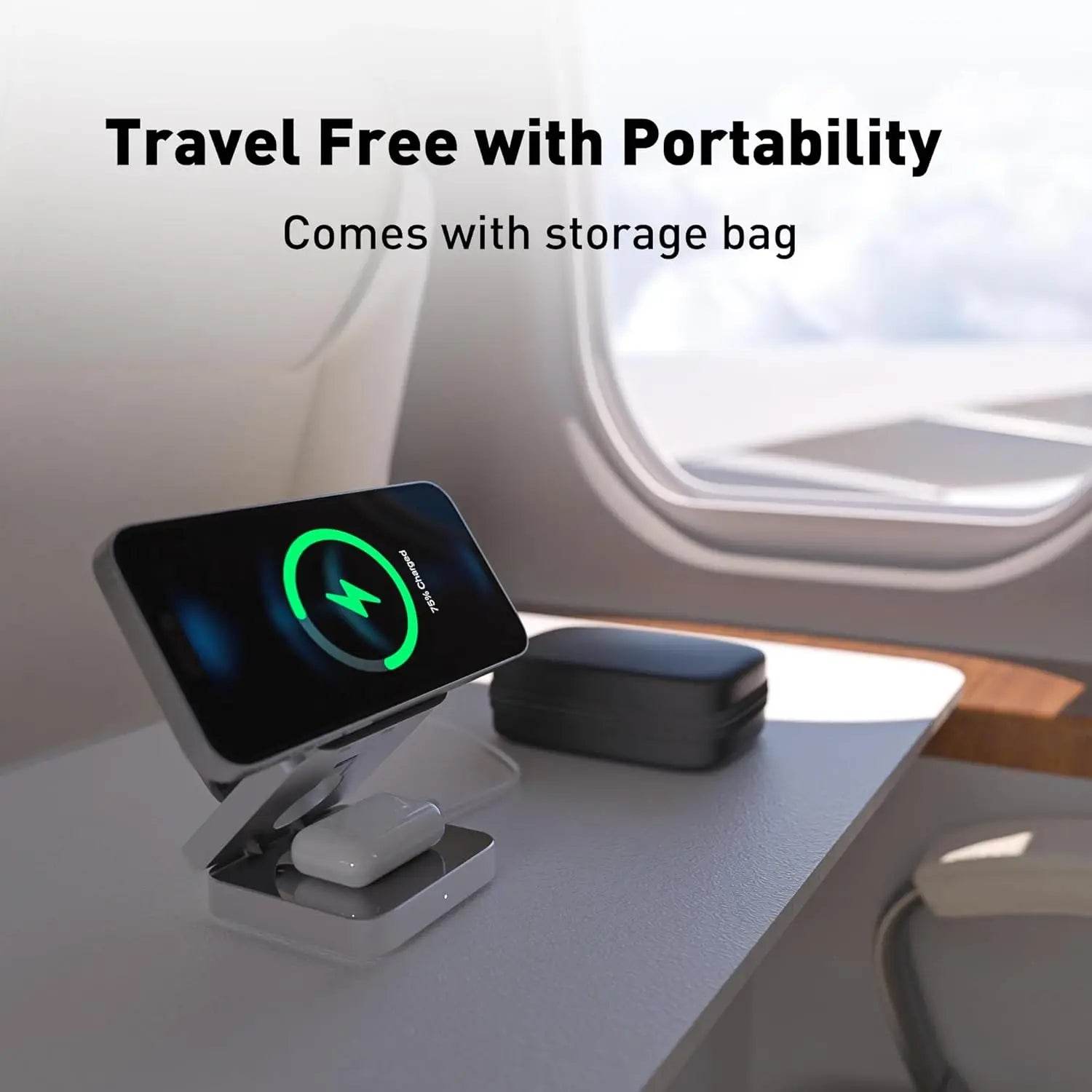 Încărcător Wireless Magnetic 3 în 1 30W pentru iPhone 15/14/13/12 Pro Max - Venduqo