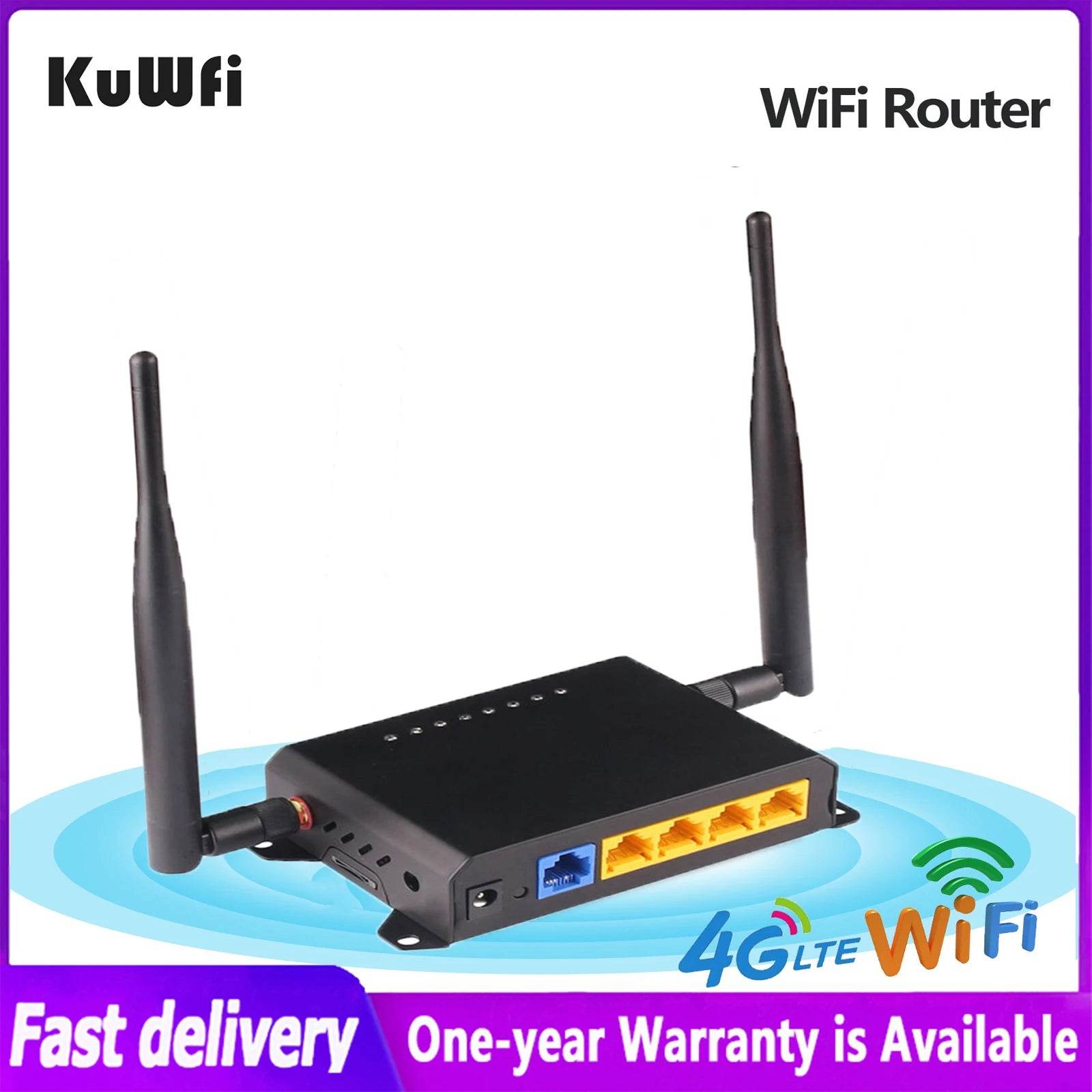 Router Wireless KuWFi 300Mbps 2.4GHz cu Antene Externe - Venduqo