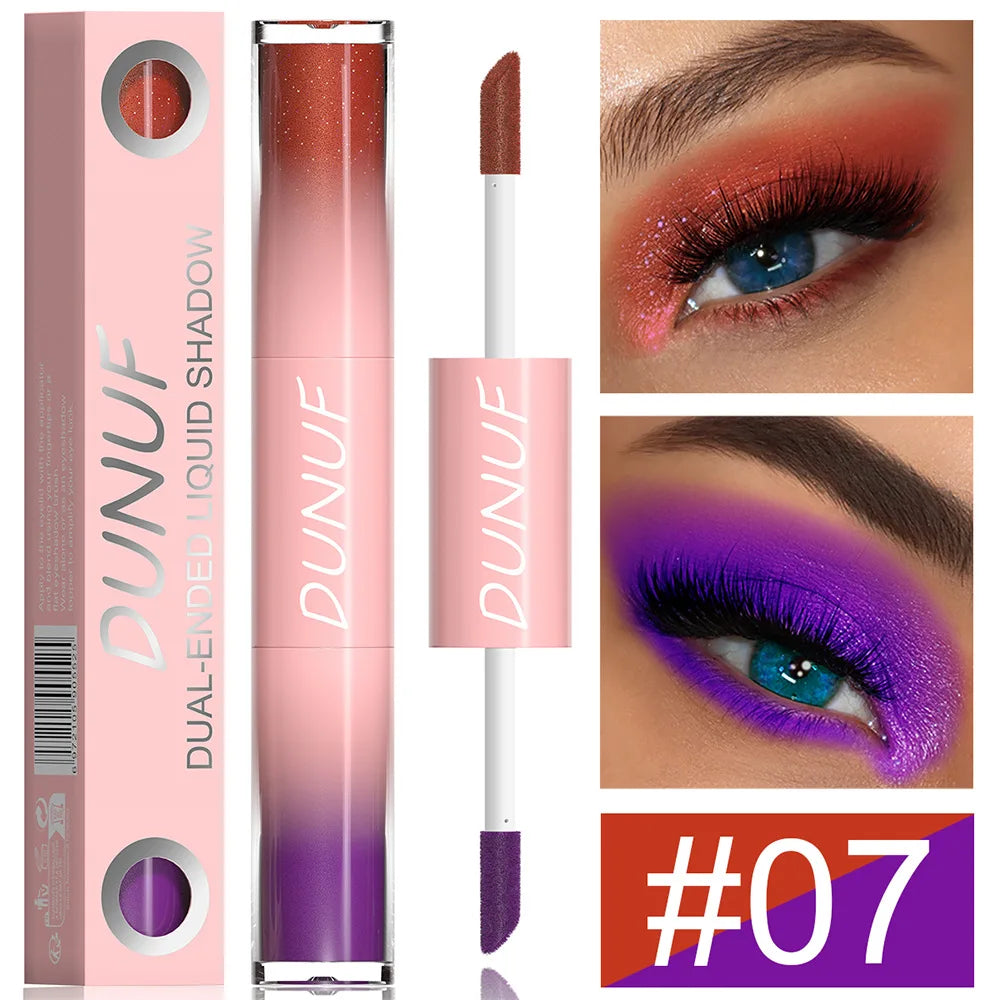 DUNUF 2 IN 1 Fard de Pleoape Dublu cu Glitter