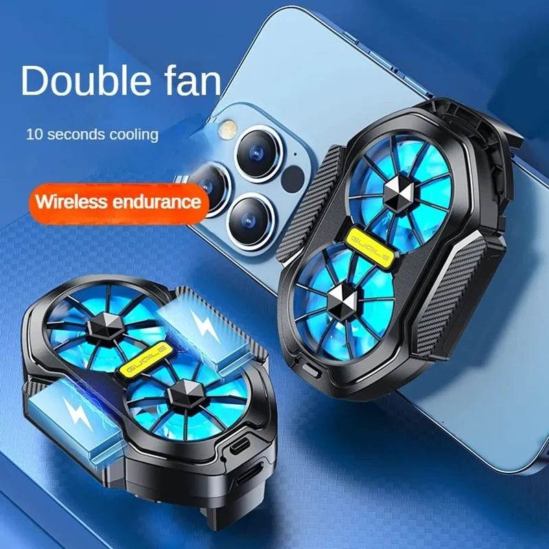 Răcitor Mobil Universal Dual cu Ventilatoare Reîncărcabile pentru Telefoane - Venduqo