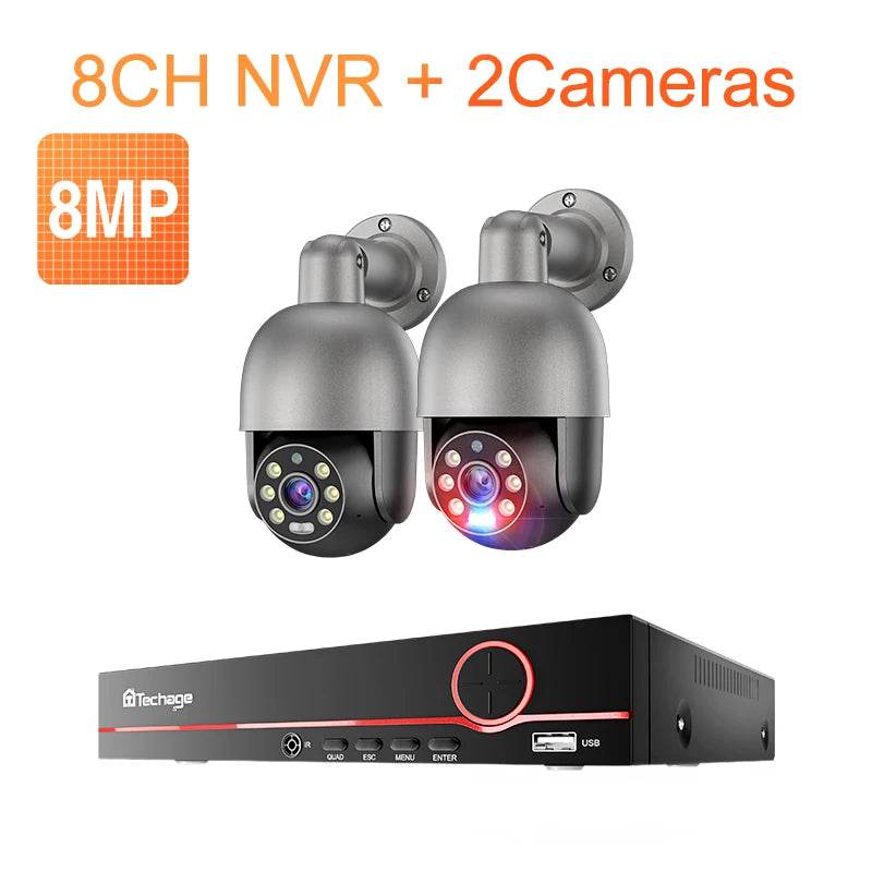 Sistem de Supraveghere Techage 4K 8MP H.265 8CH PoE NVR - Venduqo