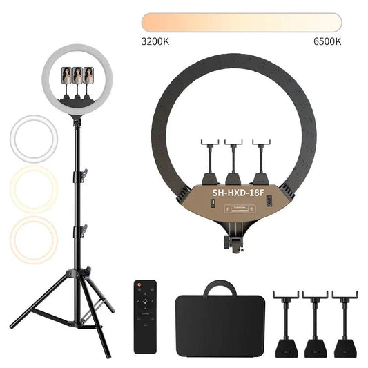Kit de iluminare cu inel SH de 18 inci cu suport pentru telefon - Venduqo