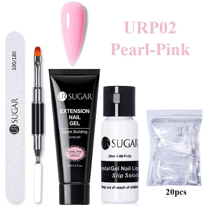 Set Gel de Unghii UR SUGAR 15ml cu Glitter