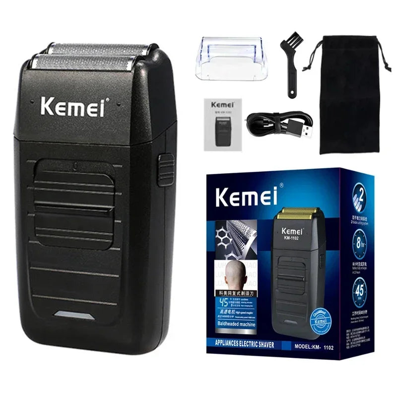 Kemei KM-1102 Ras Electric Reîncărcabil pentru Bărbați