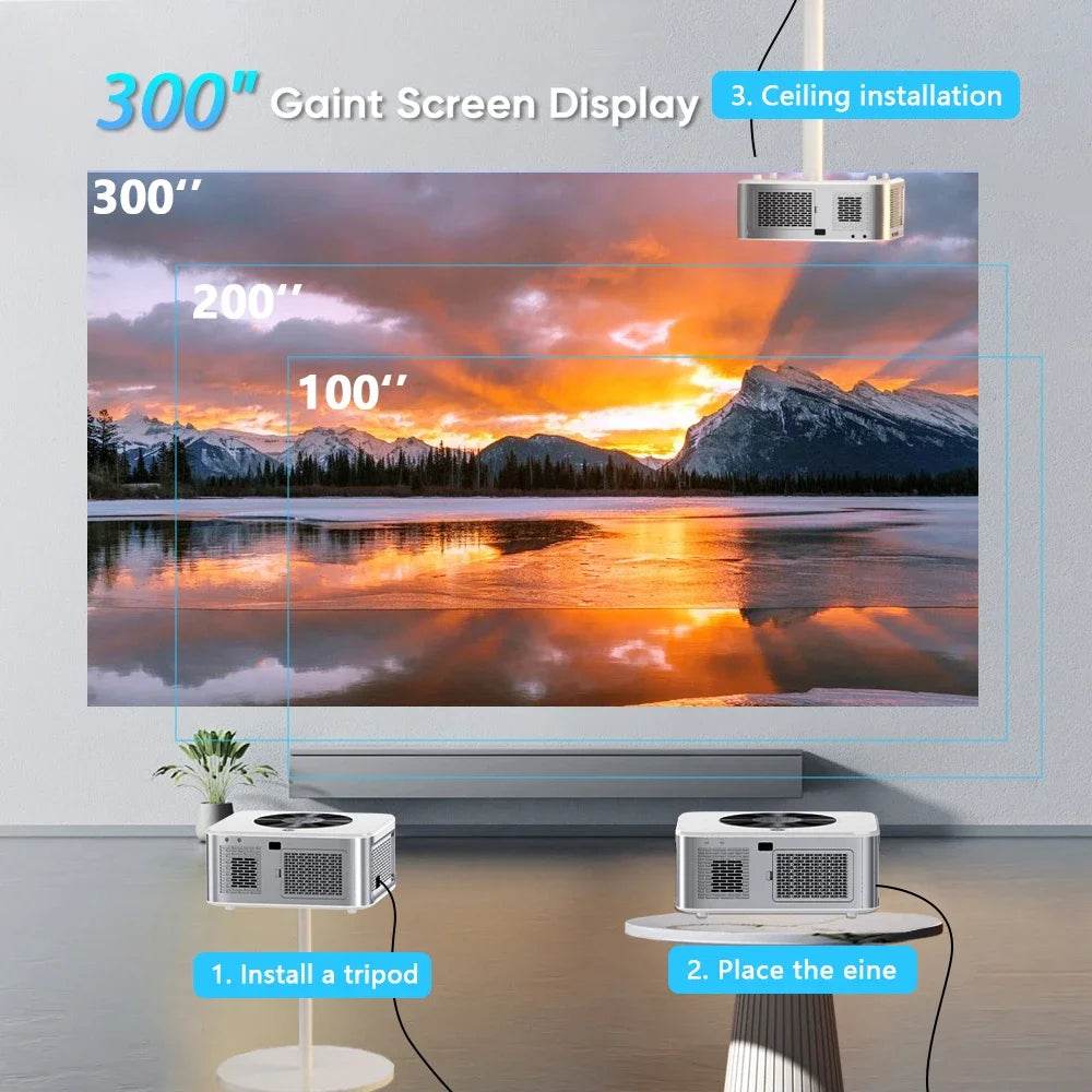 XIWBSY Proiector AutoFocus 1000Ansi cu Bluetooth 5.2 - Venduqo