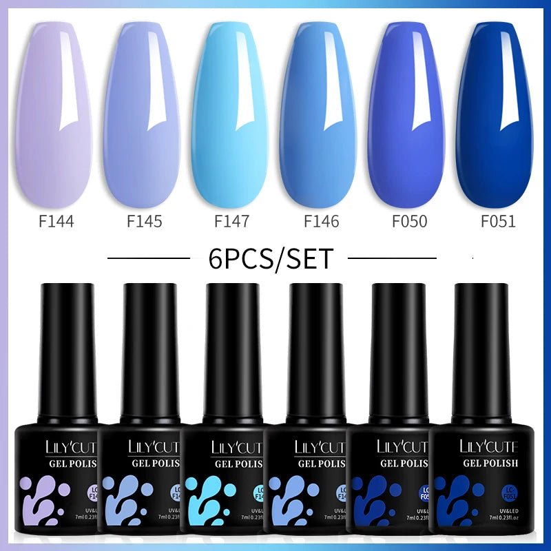 Set 6 Piese Oja Gel 7ml Brown LILYCUTE pentru Manichiură